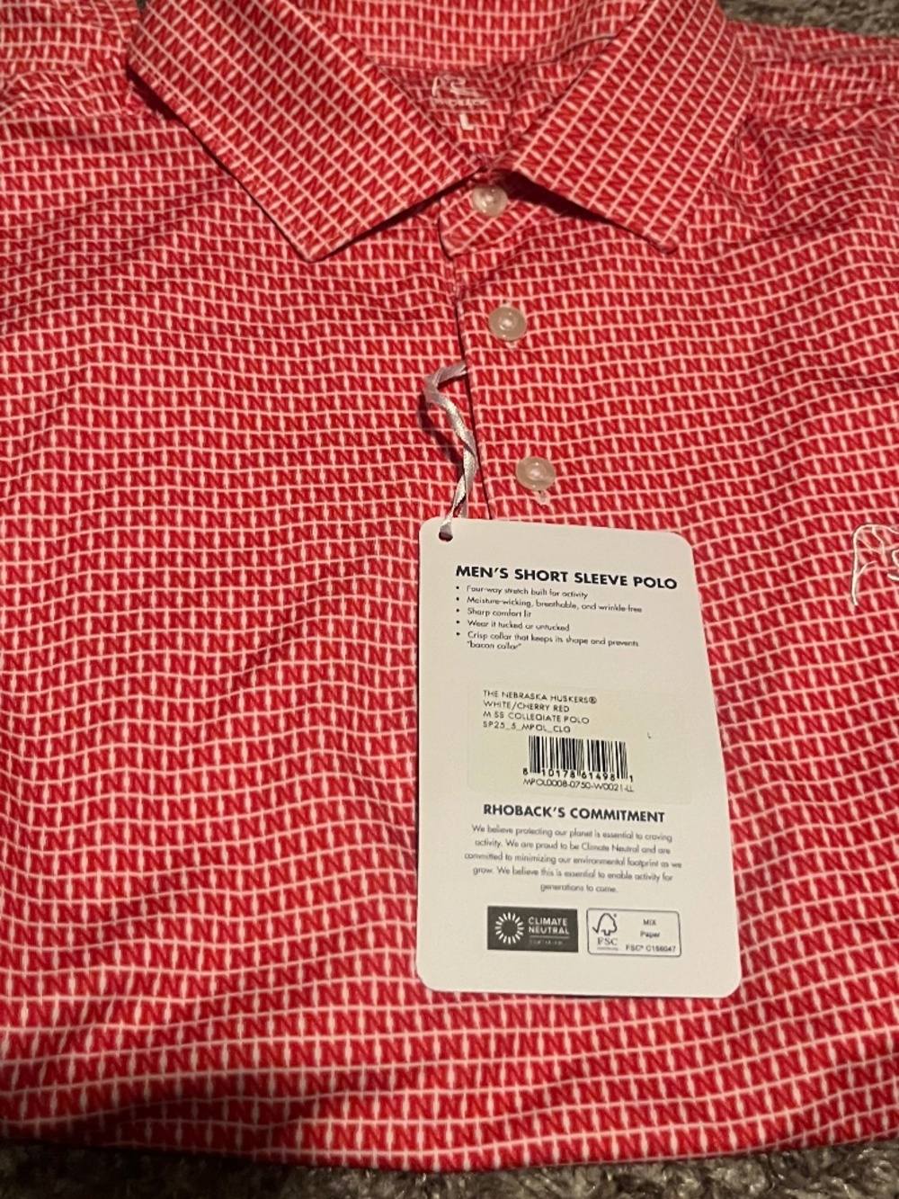 Rhoback Nebraska polo